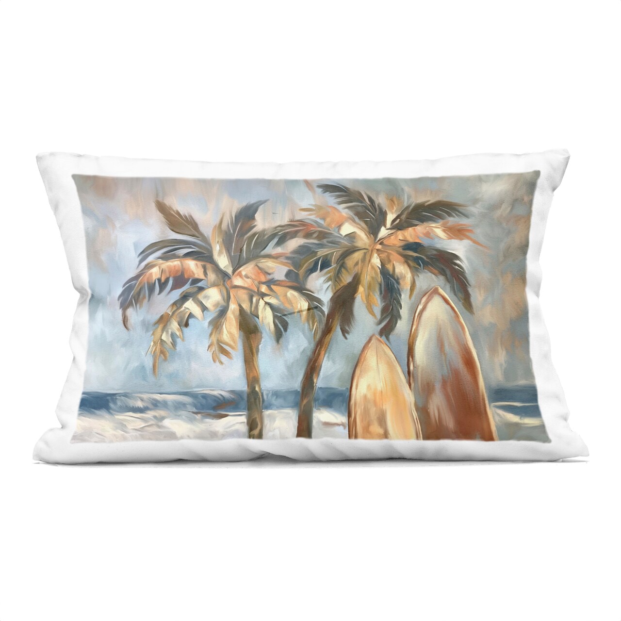 Stupell Industries Warm Tropical Surfboards Decorative Printed Pillow design by Ramona Murdock, 14 x 7 x 20